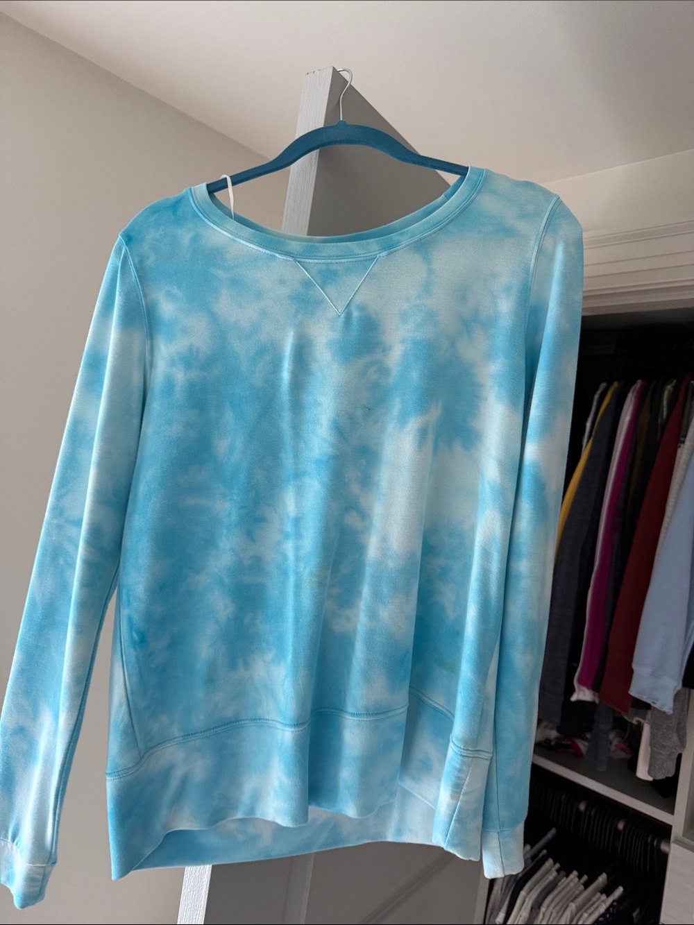 Workshop Republic Clothing Aqua Tie-Dye Crewneck Tee